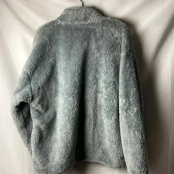 VICTORIA SECRET PINK WOMENS SIZE LARGE GRAY PLUSH ZIP FRONT TEDDY JACKET… - Picture 11 of 12